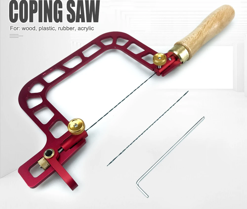 Portable Household Handsaw Multi-Functional Scroll Saw DIY Woodworking Tools Drawing Saw Wire Saw Red