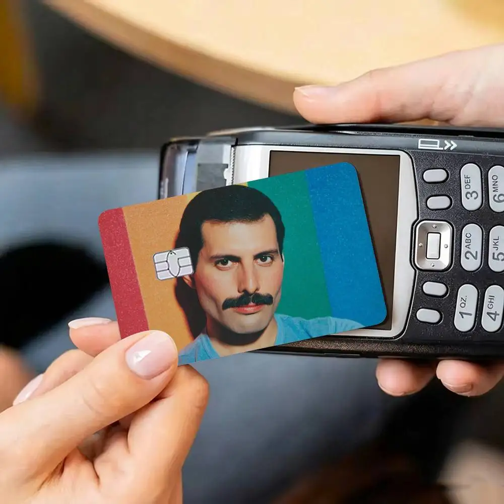 Freddie M-Mercury  Credit Card HD Stickers Small Chip Waterproof Sticker Game Card Decal Gift