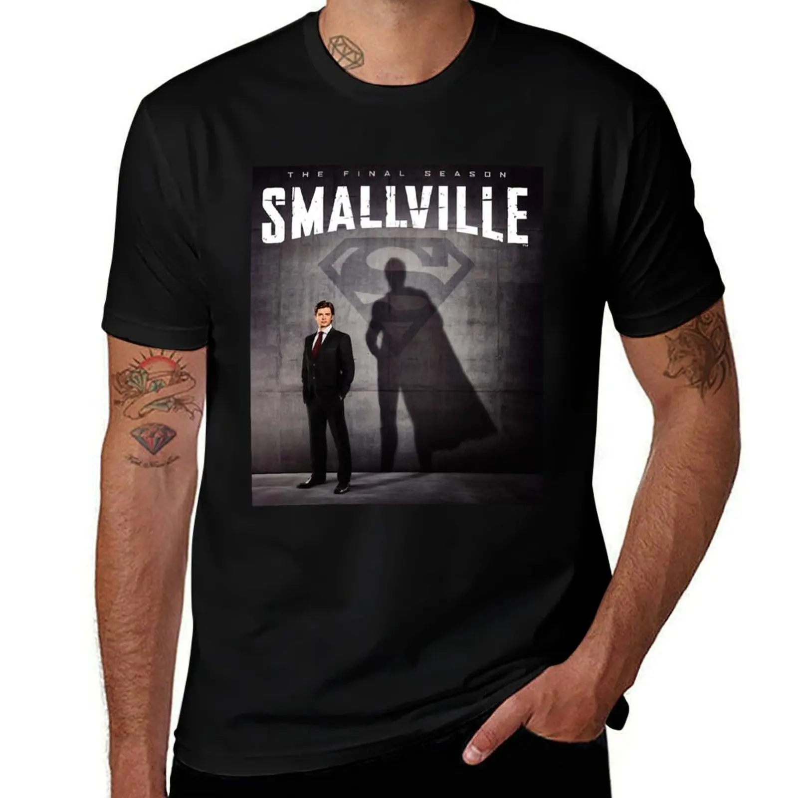 SMALLVILLE LOGO Classic T-Shirt Basic Casual Short Sleeve Cotton Shirt T-Shirt
