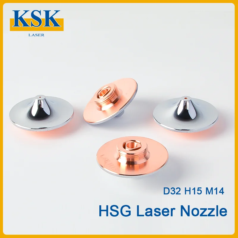 10pcs HSG D32 Laser Cutting Nozzles Double & Single Copper Nozzles M14 Caliber 0.8-5.5mm For HSG Cutting Head Super Speed Nozzle