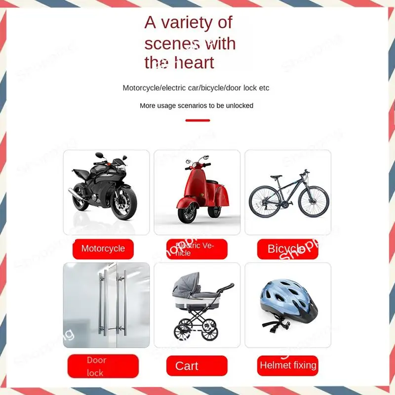 A44M Bicycle Locks, Electric Bike Five-Digit Combination Locks, Mountain Bike Bar Wire Rings, Anti-Theft