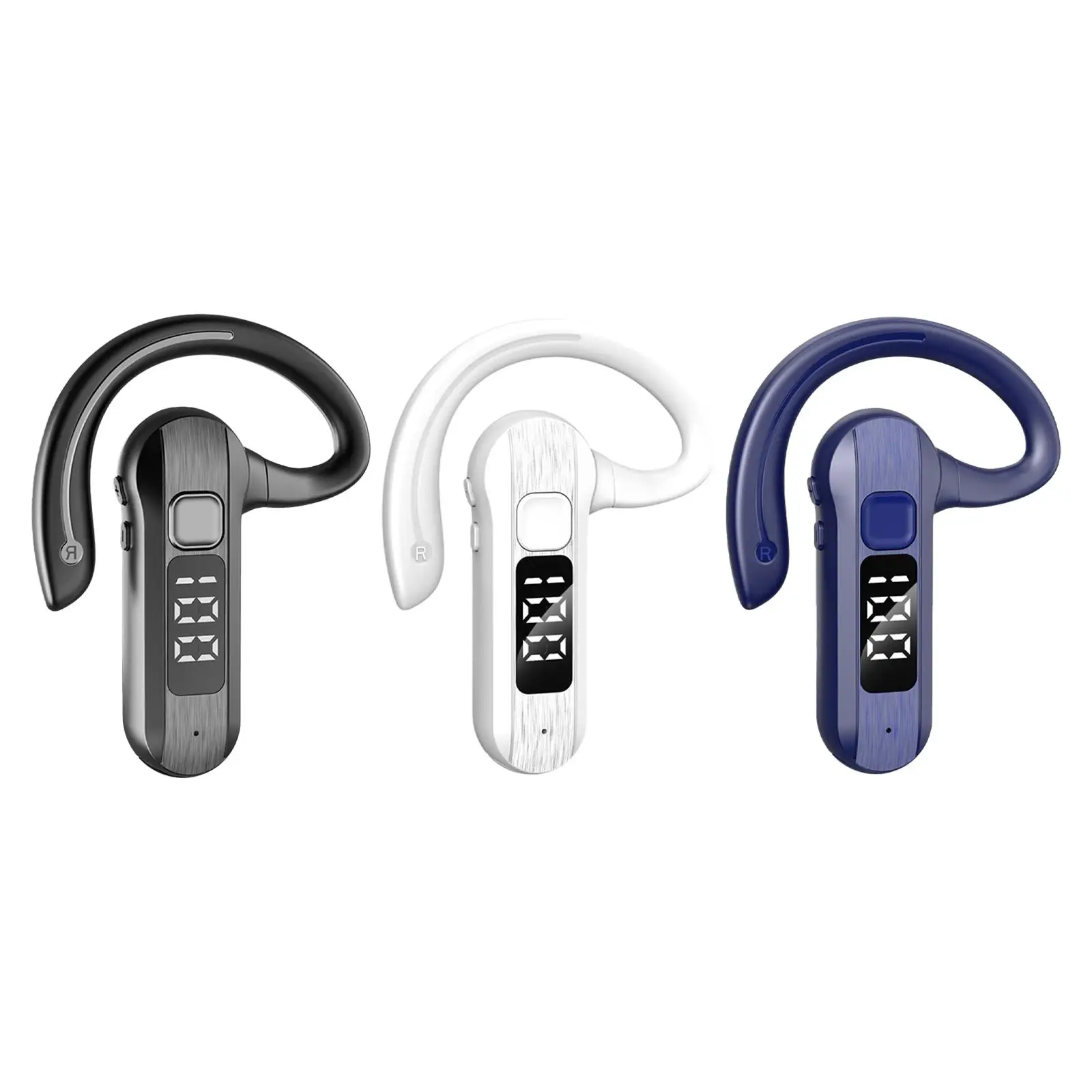 Bones Conduction Digital Display Durable Single Ear Earphones for Running Gym