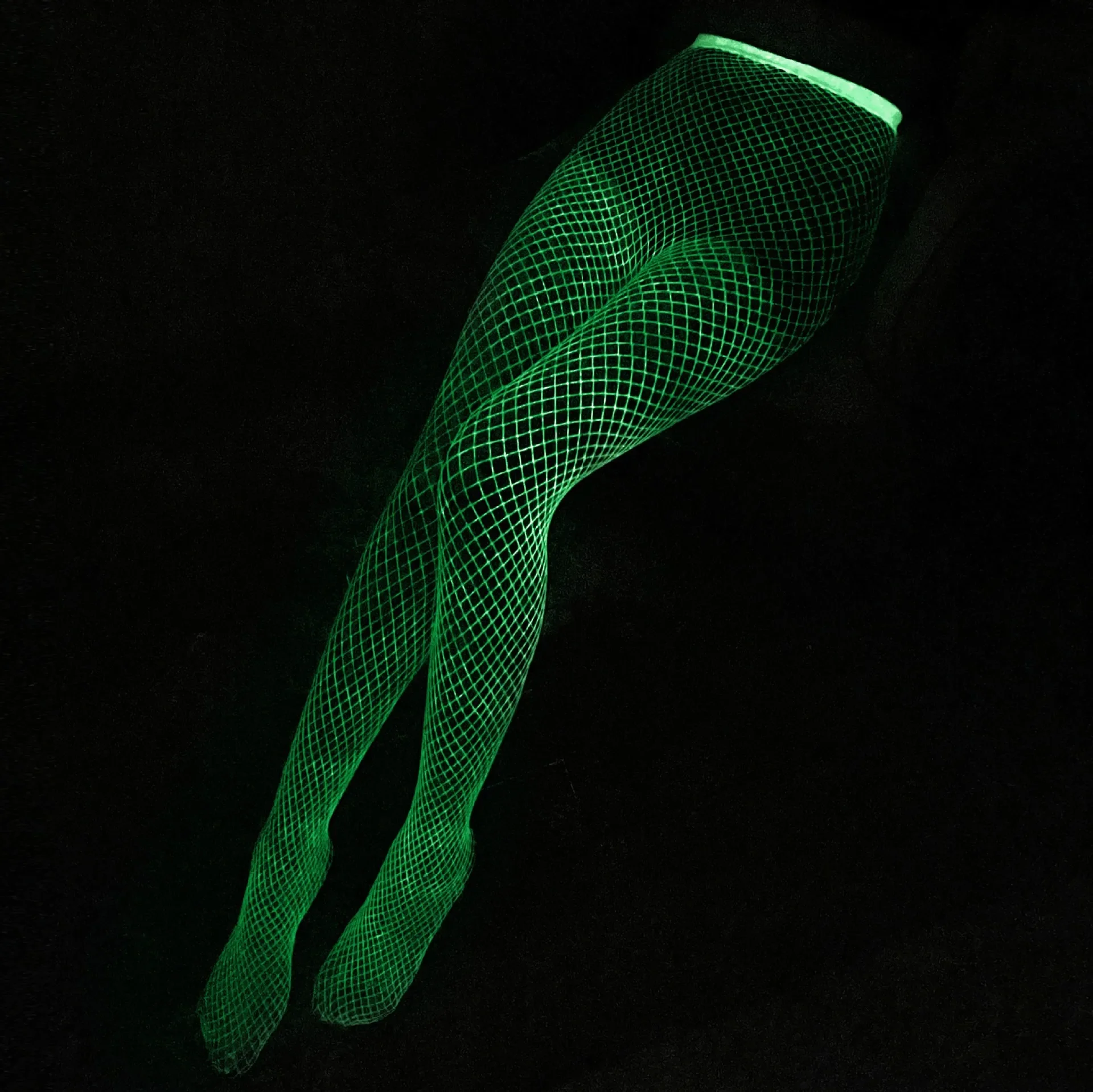 Sexy Glow Fishnet Bodysuit Women Sexy Lingerie Outfit Open Crotch Bodystockings Underwear Party Club Luminous Pole Dance Costume