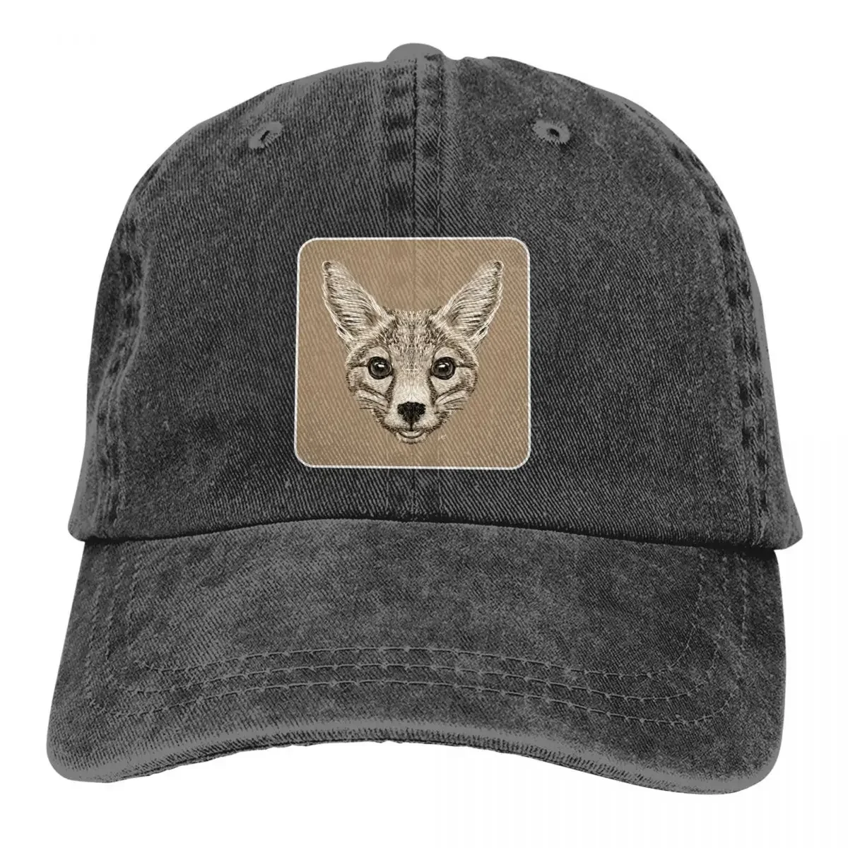 

Summer Cap Sun Visor San Joaquin Kit Fox Sketch Classic Hip Hop Caps Animal Cowboy Hat Male Hip Hop Sports Hats