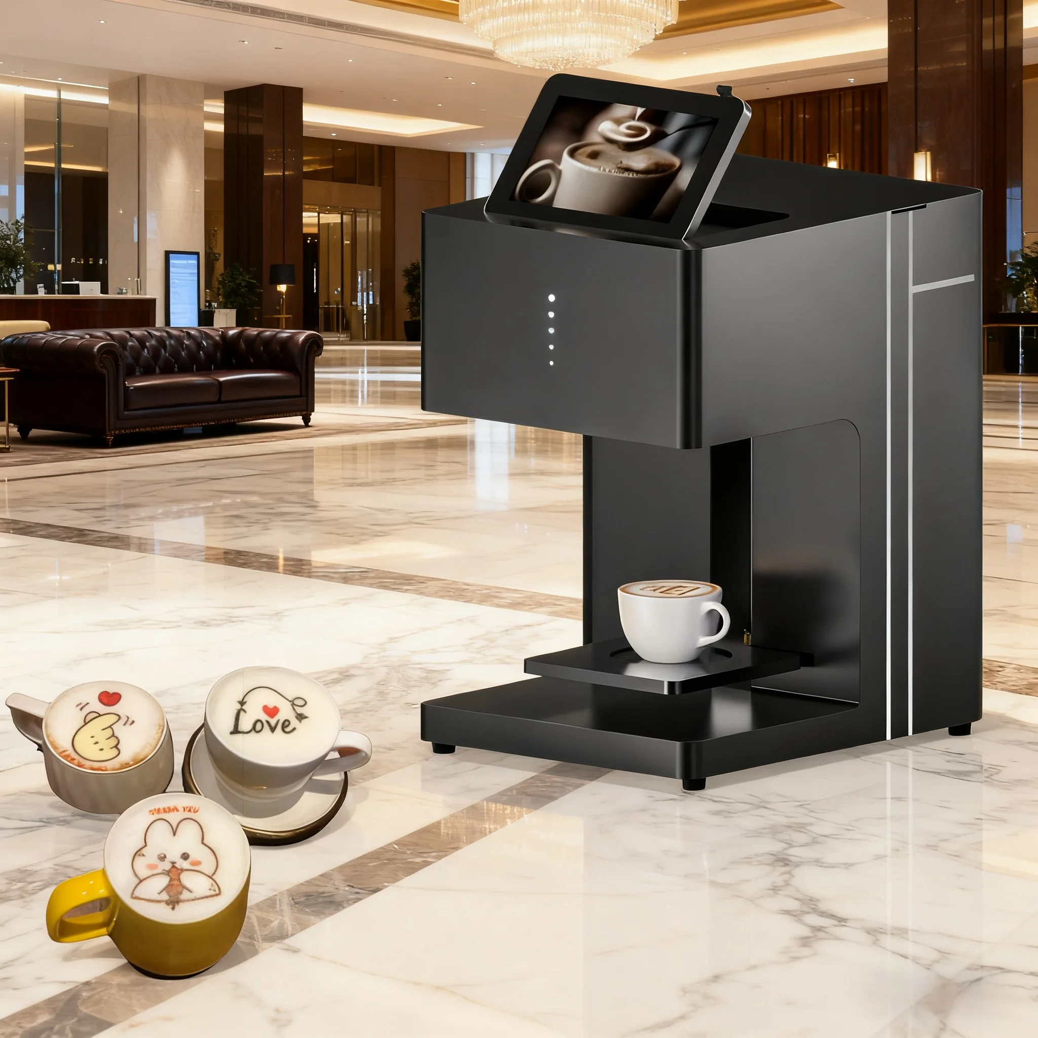 طابعة فنية للاتيه القهوة الأوتوماتيكية الذكية STLF JW Evebot |   للصور ثلاثية الأبعاد وطباعة نمط DIY على الكابتشينو |   المنزل والتجاري