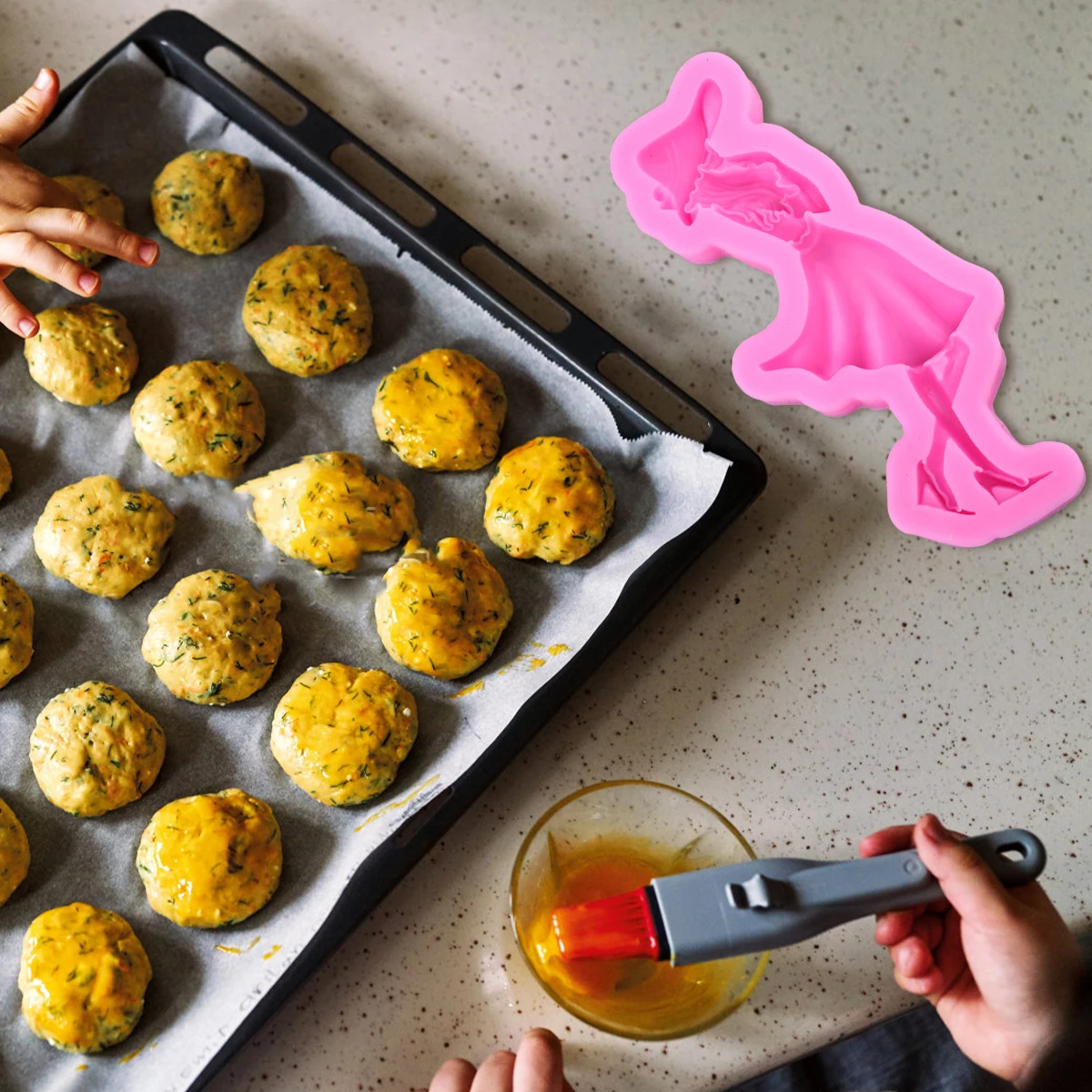 

DIY Cake Silicone Chocolate Girl Mold Diy Cake Baking Molds Reusable Flexible Oven Safe Easy Silicone Fondant