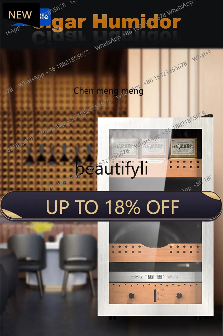 

Z189 a56 Constant Temperature and Humidity Single Door Cigar Cabinet Single Temperature Intelligent Display Cigar Cabinet