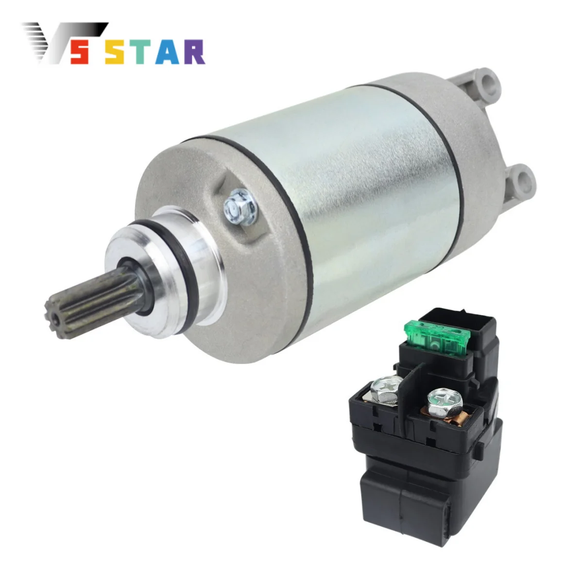 

31100-29F00 21163-S004 3445-033 12 V Starter & Relay Sliver For 2003-2008 LT-Z400 LT-Z400Z Quadsport