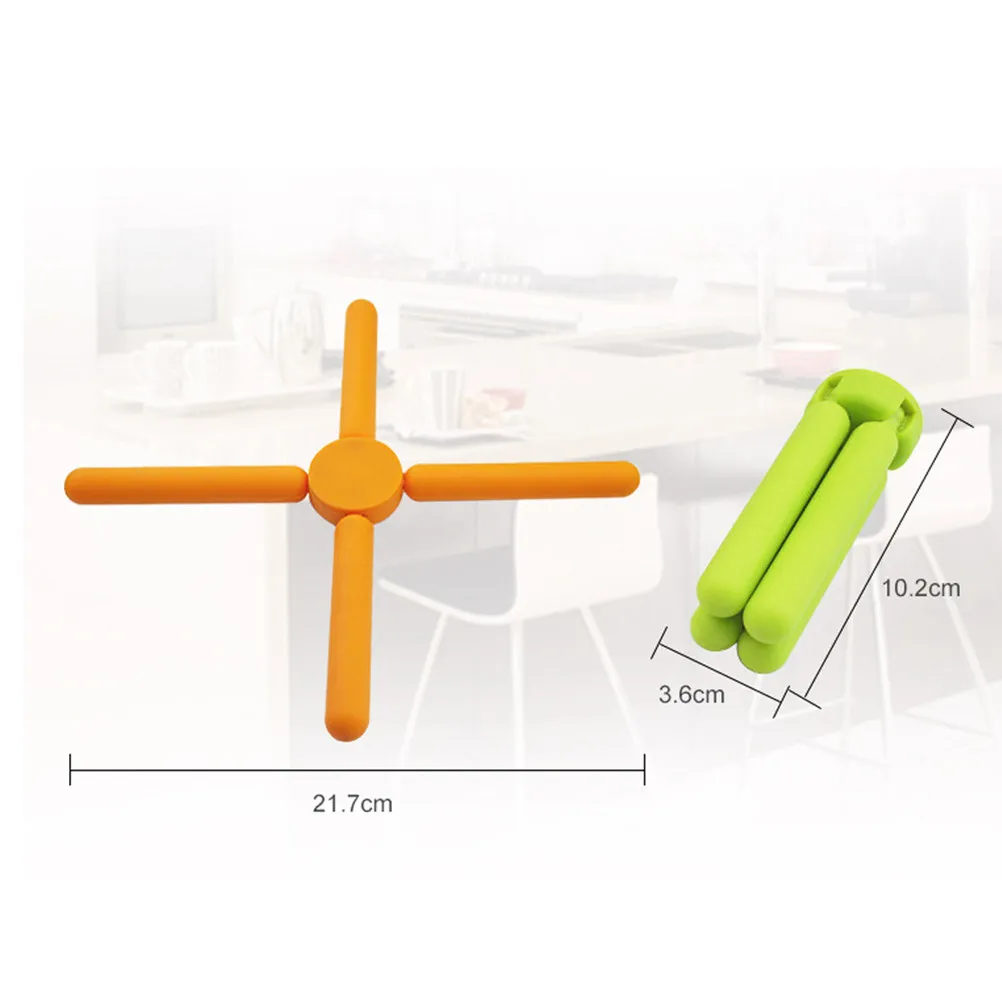 Cross-Shaped Silicone Placemat Foldable Cell Phone Stand Pot Pad Heat Pad Coaster Multifunctional Dining Table Placemat