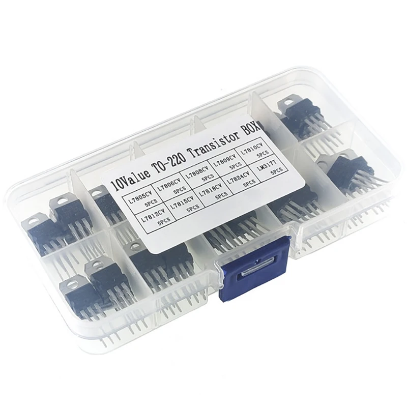 10 Soort * 10 stks = 50 stks TO-220 Spanningsregelaar IC KIT L7805CV L7806CV L7808CV L7809CV L7810CV L7812CV L7815CV L7818CV L7824CV LM317