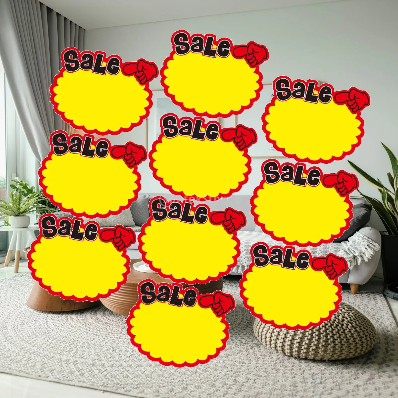 Retail Pricing Tags with Blank Paper Surface for Supermarket Price Signs Stickers for Store Displays