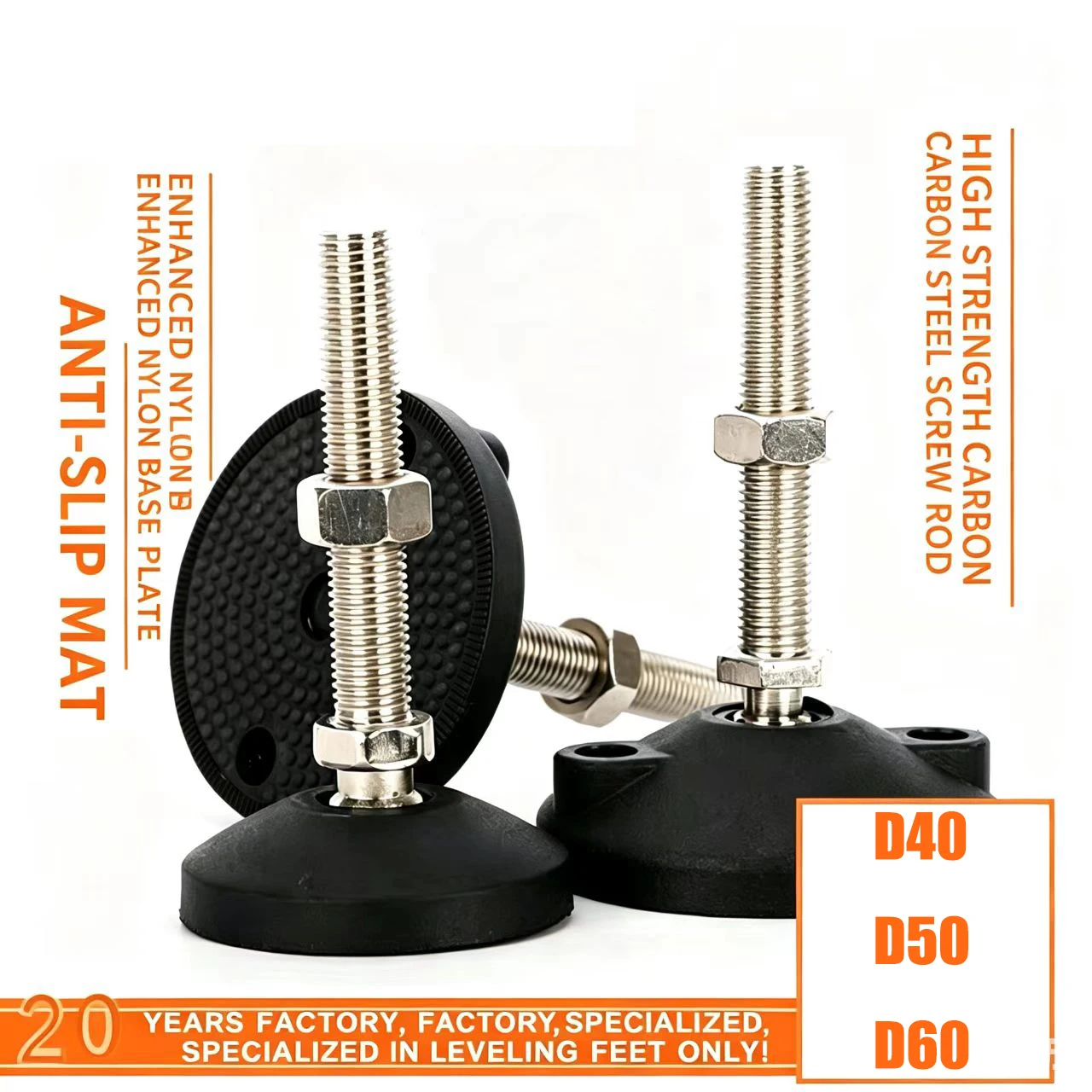 12/3/4pcs Adjustable Lathe Leg Thread Type Adjustable Levelling Feet Swivel Base Articulating Leveling legs Furniture Glide Pad