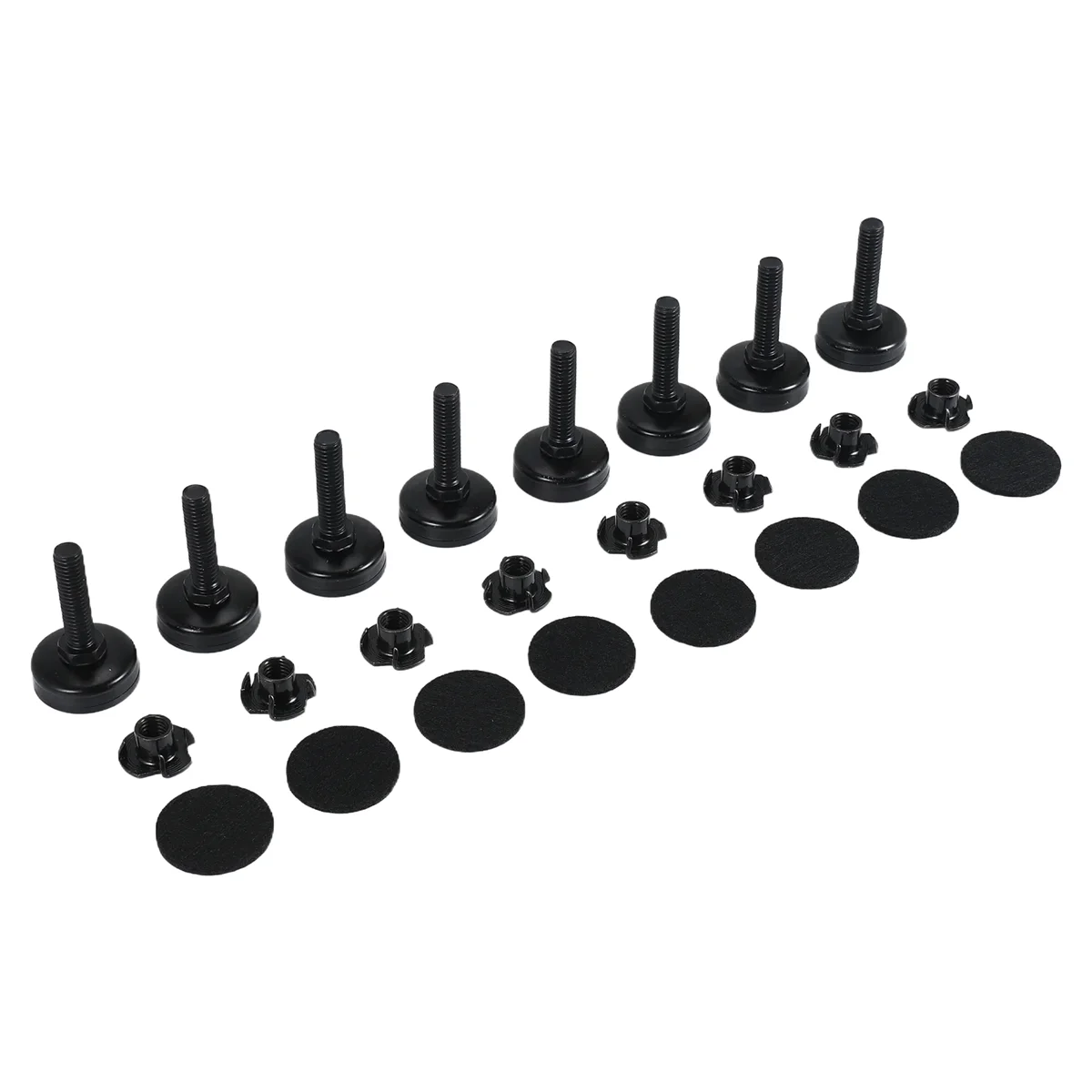 [Tersedia] 8 Buah Perata Furnitur Tugas Berat Kaki Perata Furnitur Perata Kaki Dapat Disesuaikan untuk Lemari Meja Kursi Pengangkat