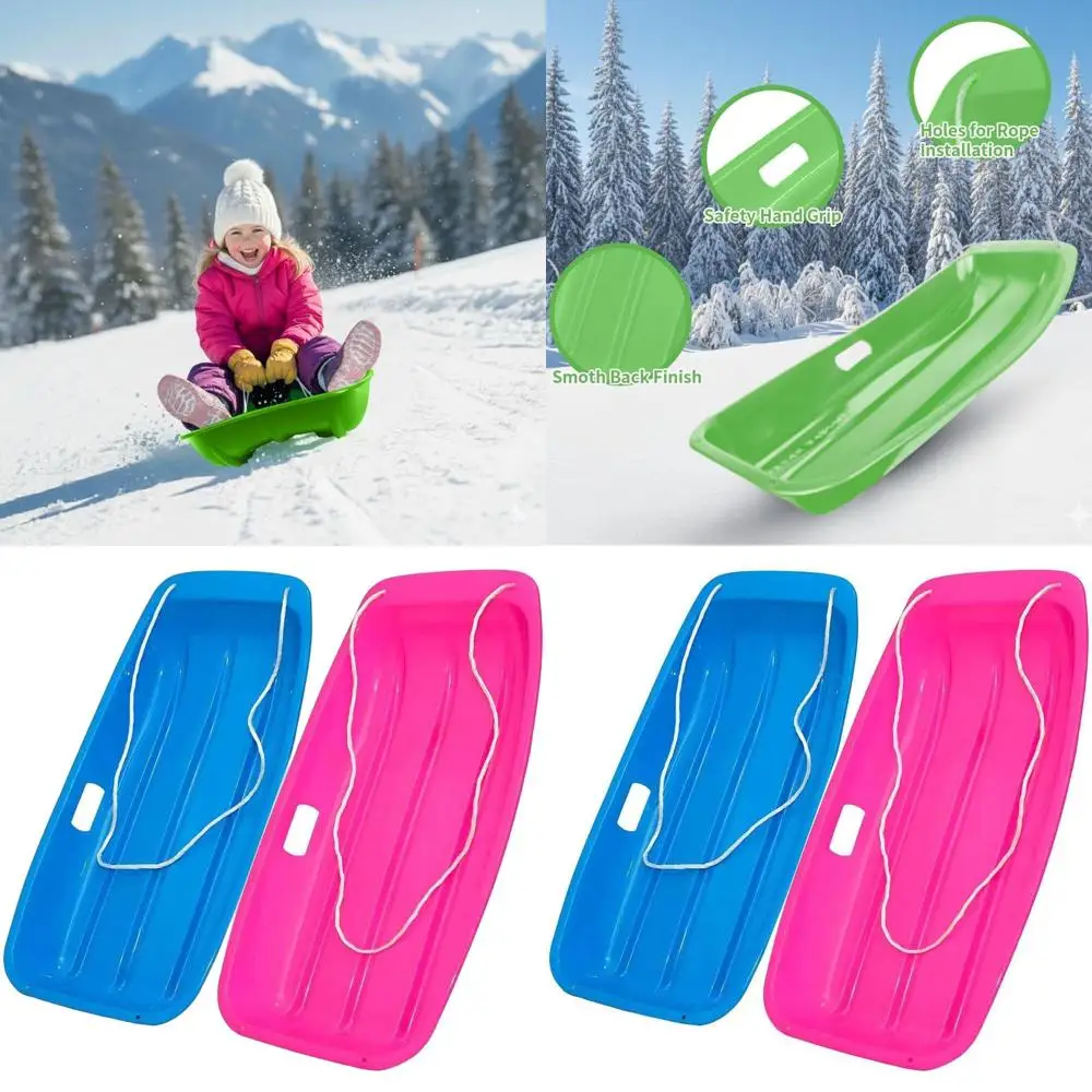 

Прочные всесезонные сани на 2 человек с тяговым тросом - Усиленный пластик для взрослых и подростков - Высокая грузоподъемность для снега, травы и...