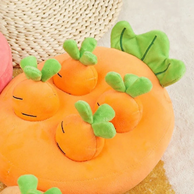 

Carrot Plush Toy Cartoon Happy Fruit Park Pillow Carrot Doll 22x22cm-SPMI