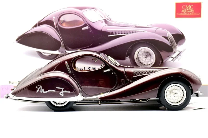 CMC 1:18 Talbot Lago Coupe T150 C-SS Burgundy Simulation Limited Edition All Open Alloy Metal Static Car Model Toy Gift