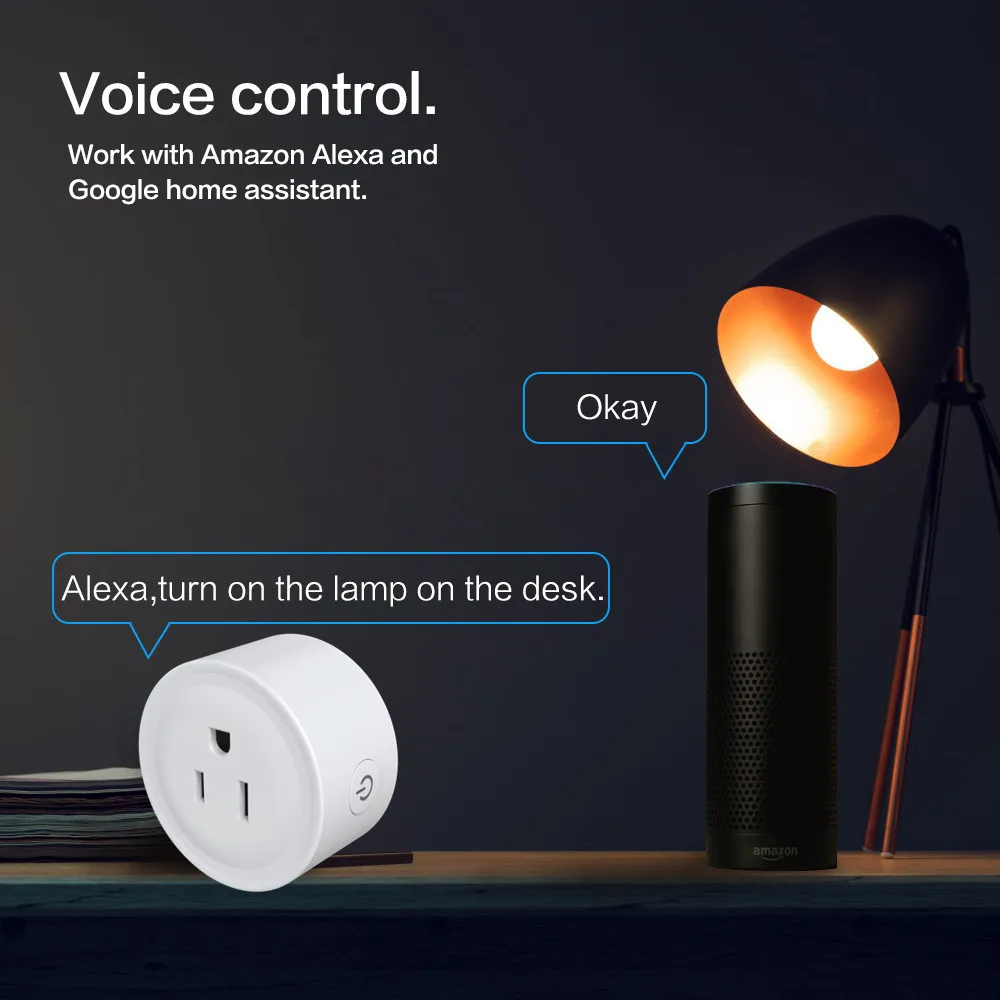Cerhot Tuya WiFi Smart Plug US 20A with Power Monitor Remote Control Google Assistant Alexa Yandex Alice Voice Control - view 5