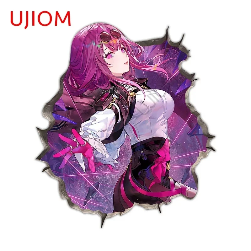 

UJIOM 13cm Honkai Star Rail Kafka Tear Wall Sticker Large 3D Vinyl Refrigerator Windows Decal Kids Room Mural Home Decor