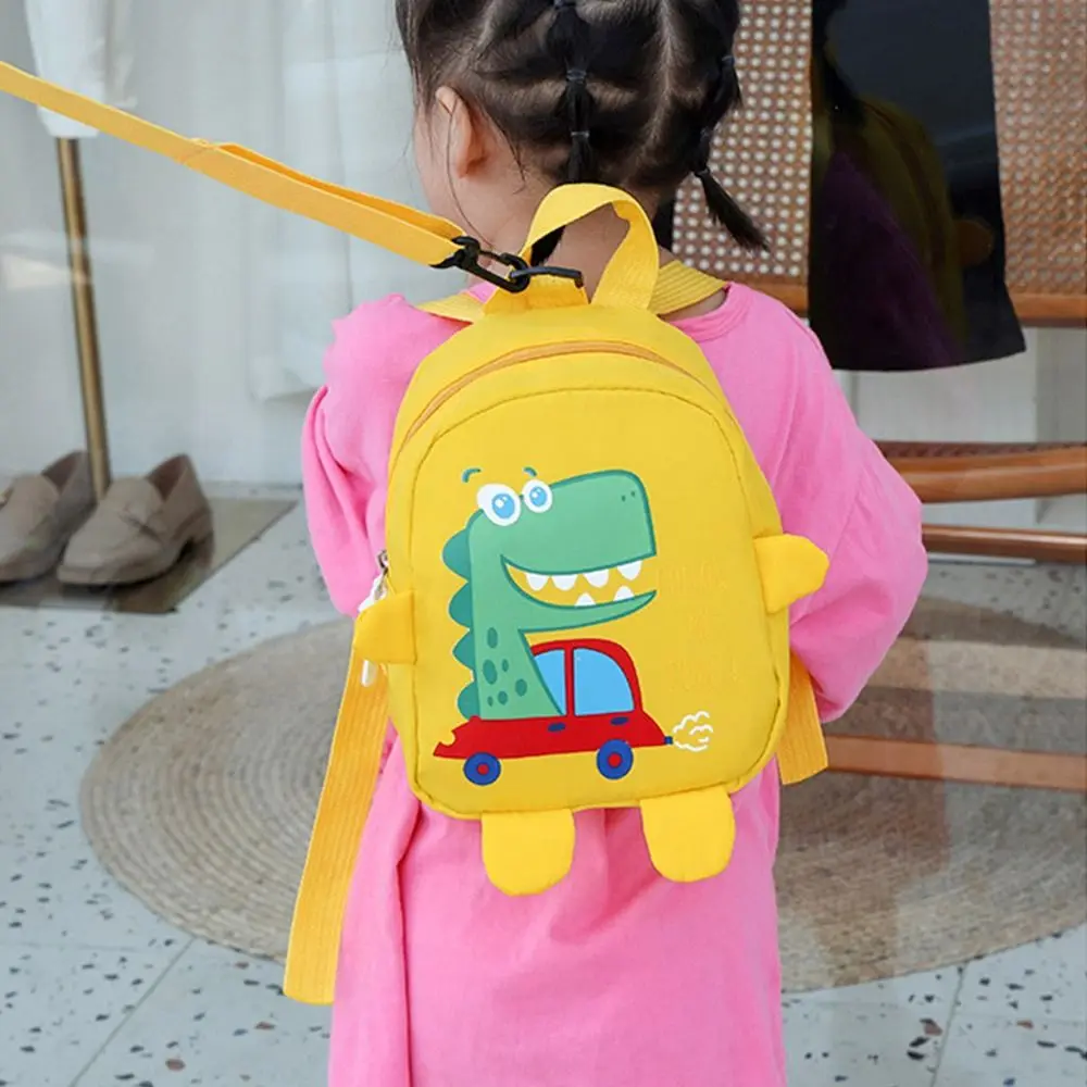 Tas sekolah anak kartun dinosaurus lucu, tas ransel Anti hilang untuk sekolah anak balita
