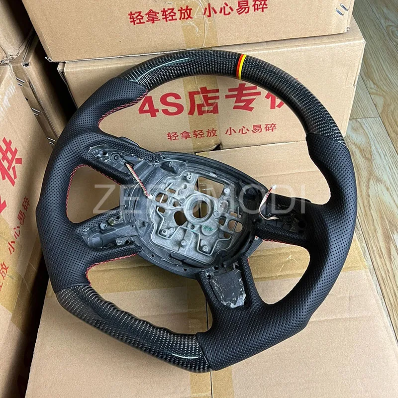 Real Carbon Fiber Steering Wheel For Audi A3 A4A6 A7 A8 S8 S1 Q3 Q5 Q7 Q8 2013+