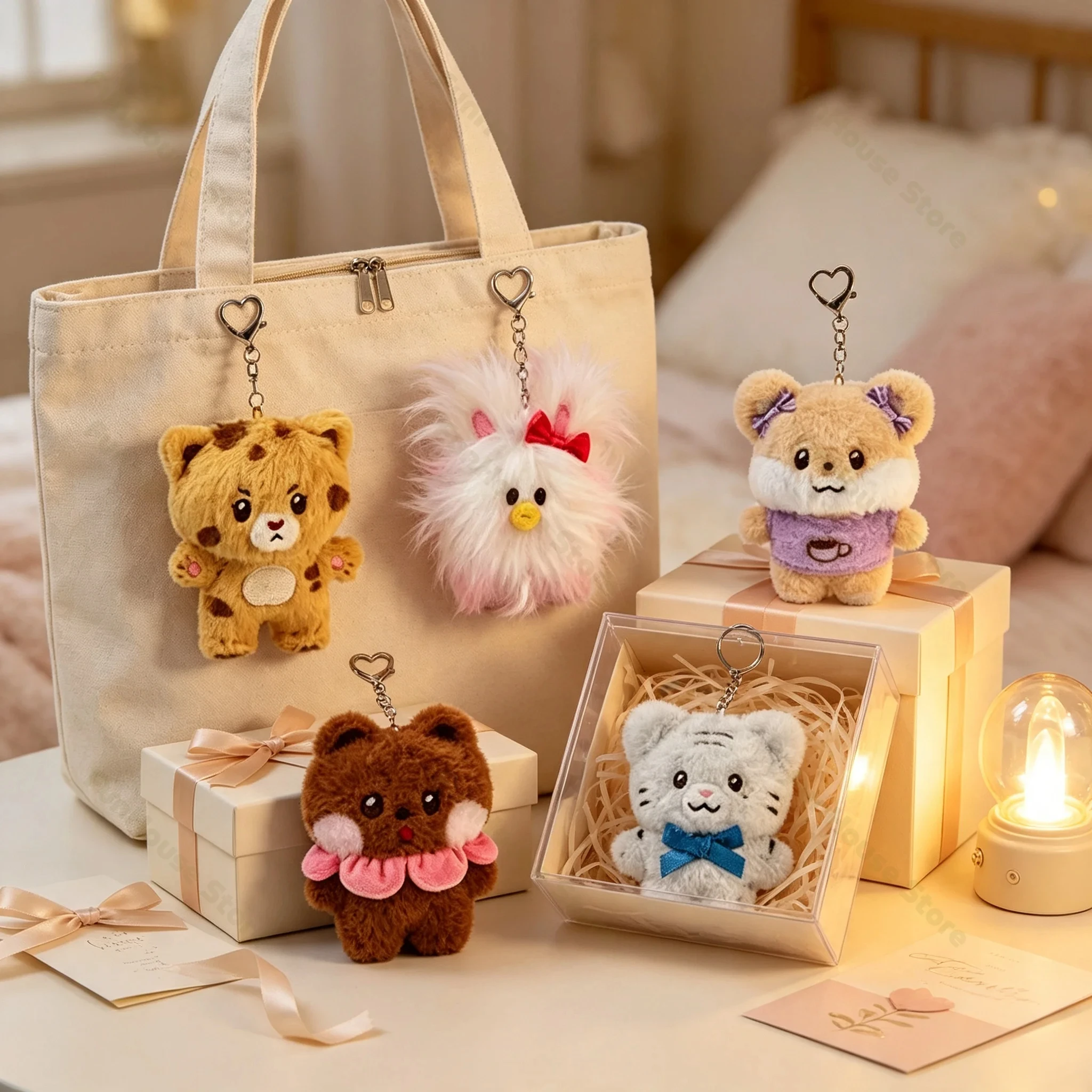 ILLIT DEARLIT Ver.2  Keychain Cute Cos Animal Stuffed Pendant Backpack Ornament Idol Collection Birthday Fan Gift view 3