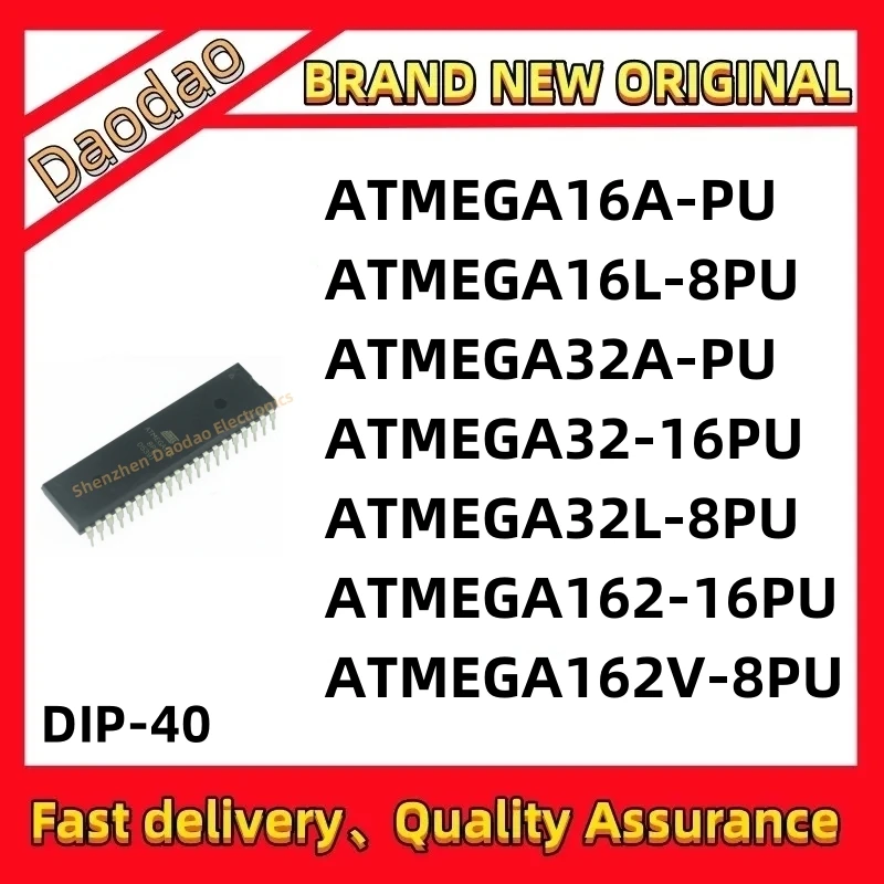 ATMEGA16A-PU ATMEGA16L-8PU ATMEGA32A-PU ATMEGA32-16PU ATMEGA32L-8PU ATMEGA162-16PU ATMEGA162V-8PU IC MCU chip DIP-40