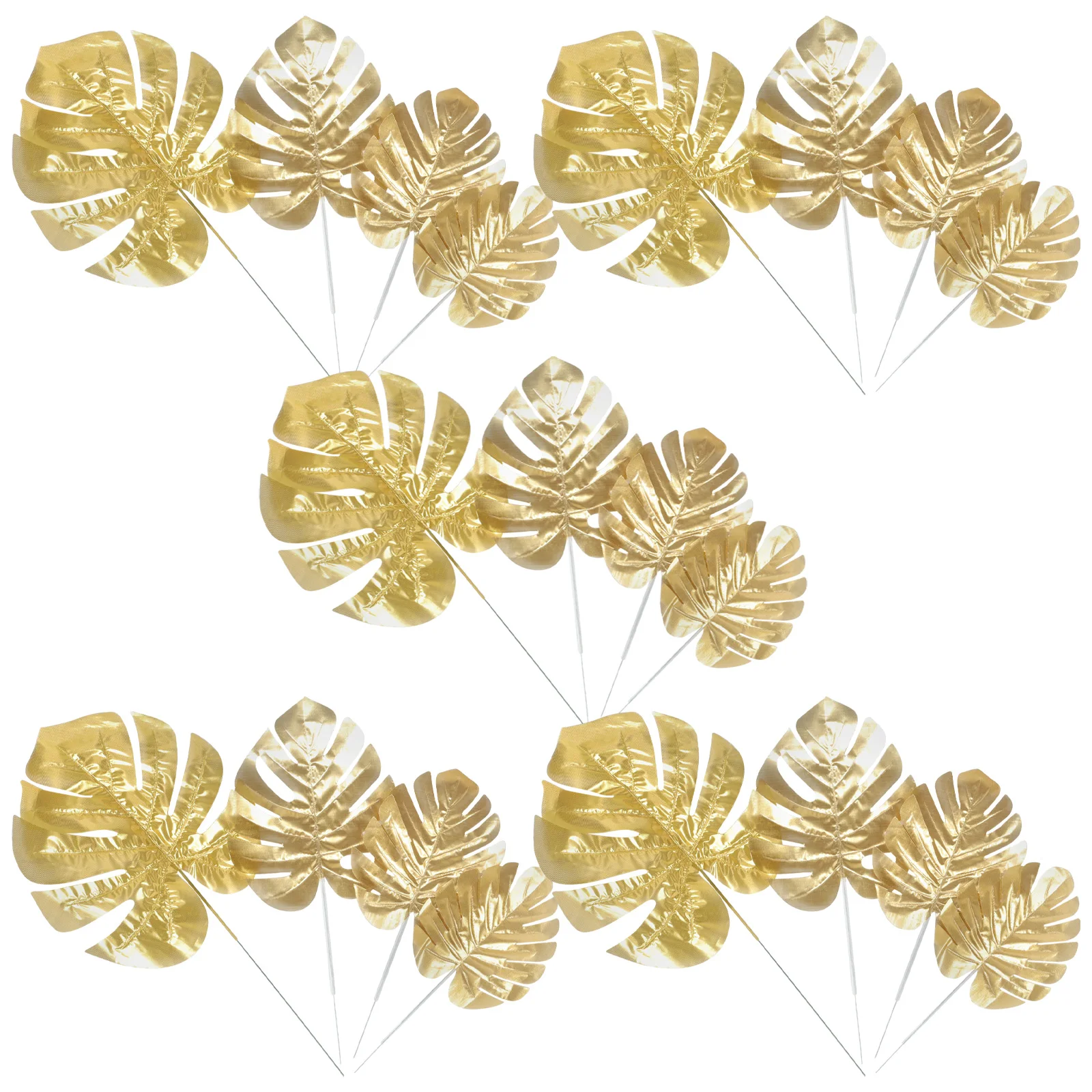 

20pcs Artificial Monstera Leaves Golden Silk Decor Tropical Plants Wedding Party Supplies Palm Leaf AdornmentFlamingo
