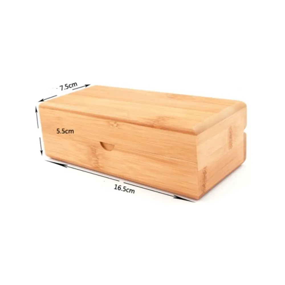 Ralferty Wooden Glasses Case Handmade Hard Square Cylinder Bamboo Strip Sunglass Case Eyewear Spectacle Eyeglass Box funda gafas