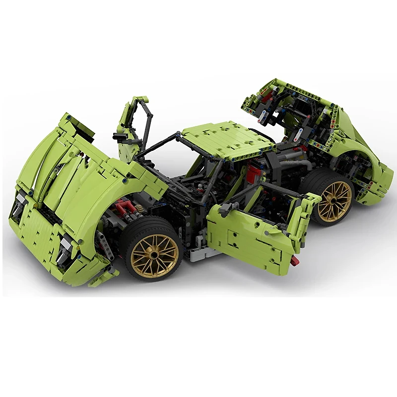 MOC-119000 Technical Green Super Sports Car I8 Compatible 42115 Buidling Blocks Bricks Educational Puzzle Toys Birthday Gifts