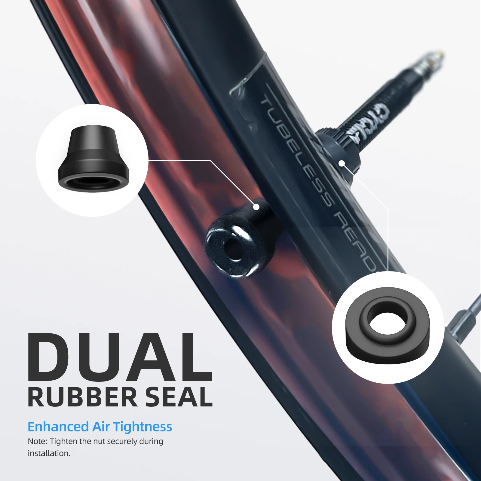2 Stück CYCLAMI Fahrrad-Schlauchlosventil, Aluminiumlegierung, Presta, abnehmbares abnehmbares Ventil, FV, ultraleichter Reifennippel, 45 mm, 65 mm, 85 mm – Detail 3