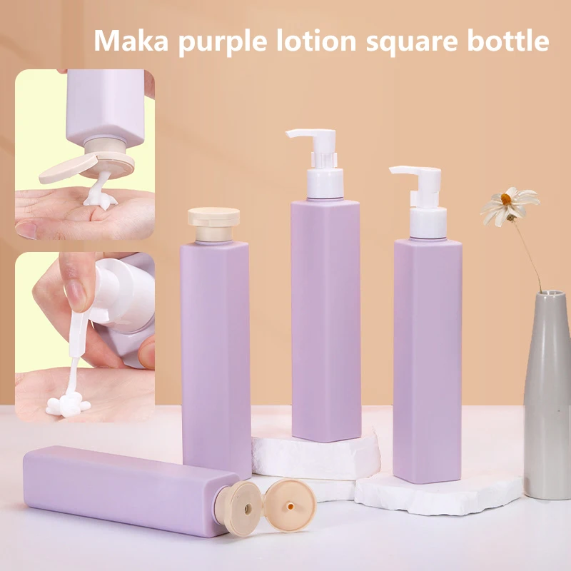 250ml Refillable Bottle Flip Lid Empty Plastic Hand Sanitizer Shampoo Lotion Bottles Cosmetic Cream Jars Travel Essentials