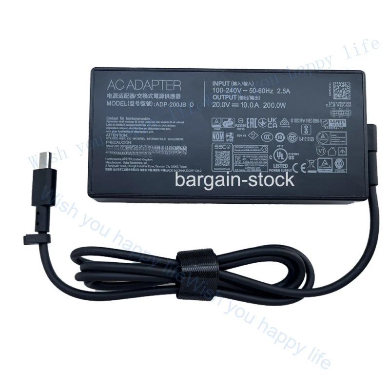 LL 20V 200W AC Adapter Charger For ASUS ROG Zephyrus G16 2024 GU605 GU605MU-N4042W