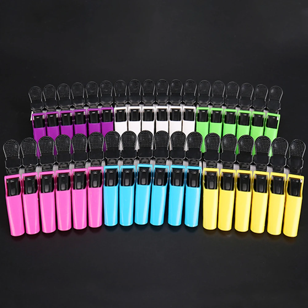

18pcs Hairdressing Duckbill Clips Premium Plastic Barber Supplies Colorful Barrettes for All Hair Styles