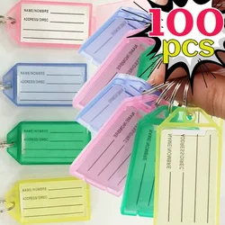 Plastic Key Tags Summer Women Men Transparent Waterproof Marking Car Keychain Random Color Convenient Classification Keychain