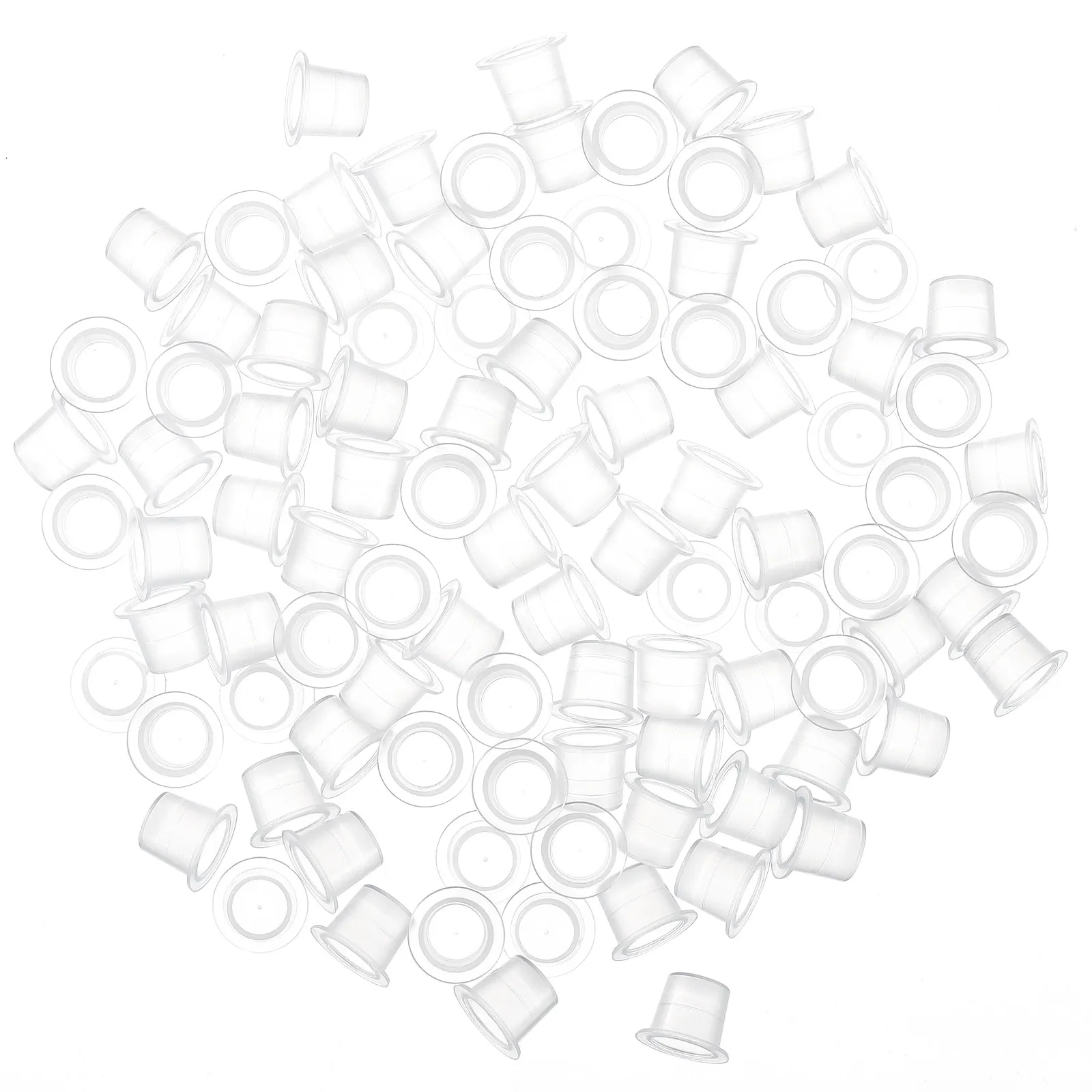 100Pcs Tattoos Ink Cups Premium Plastic Wide Edge Spill Proof Tattoo Pigment Holders for Amateur and Professional Tattoo Artists