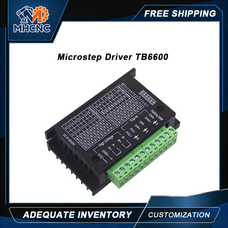MHCNC TB6600 Stepper Motor Driver 4A DC9-40V For Nema17/23/34 42/57/86 Motor 1 Axis CNC 3D Printer Robot Automation
