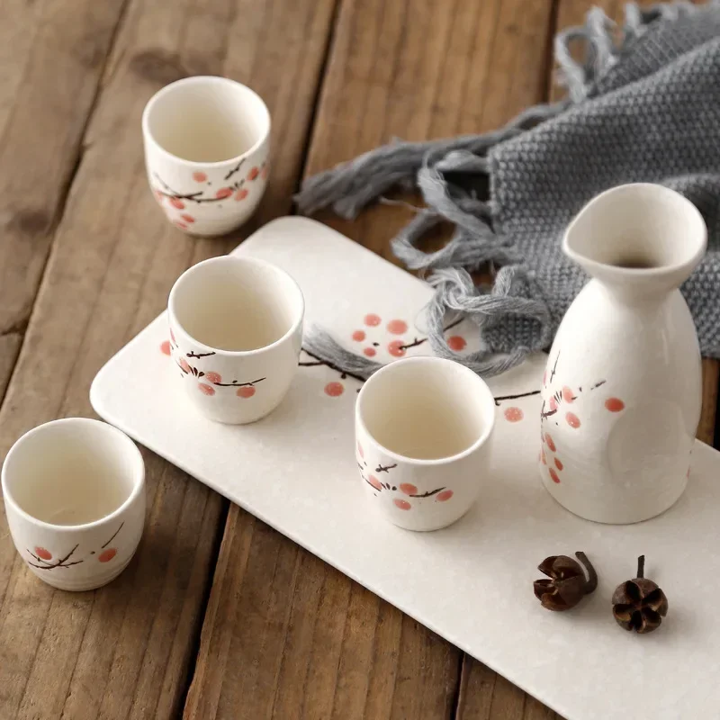 -Regalo japonés taza de sake restaurante cóctel Shot Glass Mini botella de sake pequeño lujo lindo portátil Decantador Vino productos para el hogar