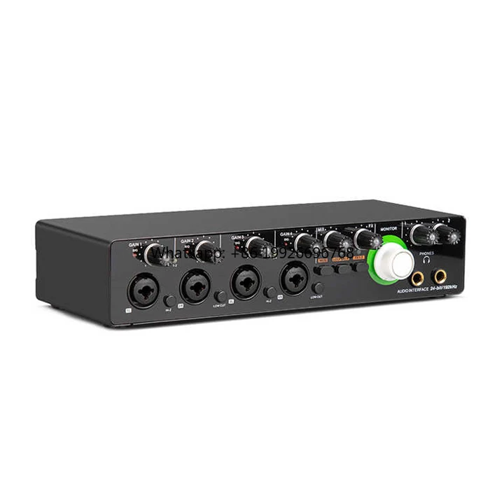 

Professional High Quality 4-Channel 24Bit 192KHz Audio Interface & USB Sound Card for Studio Recording