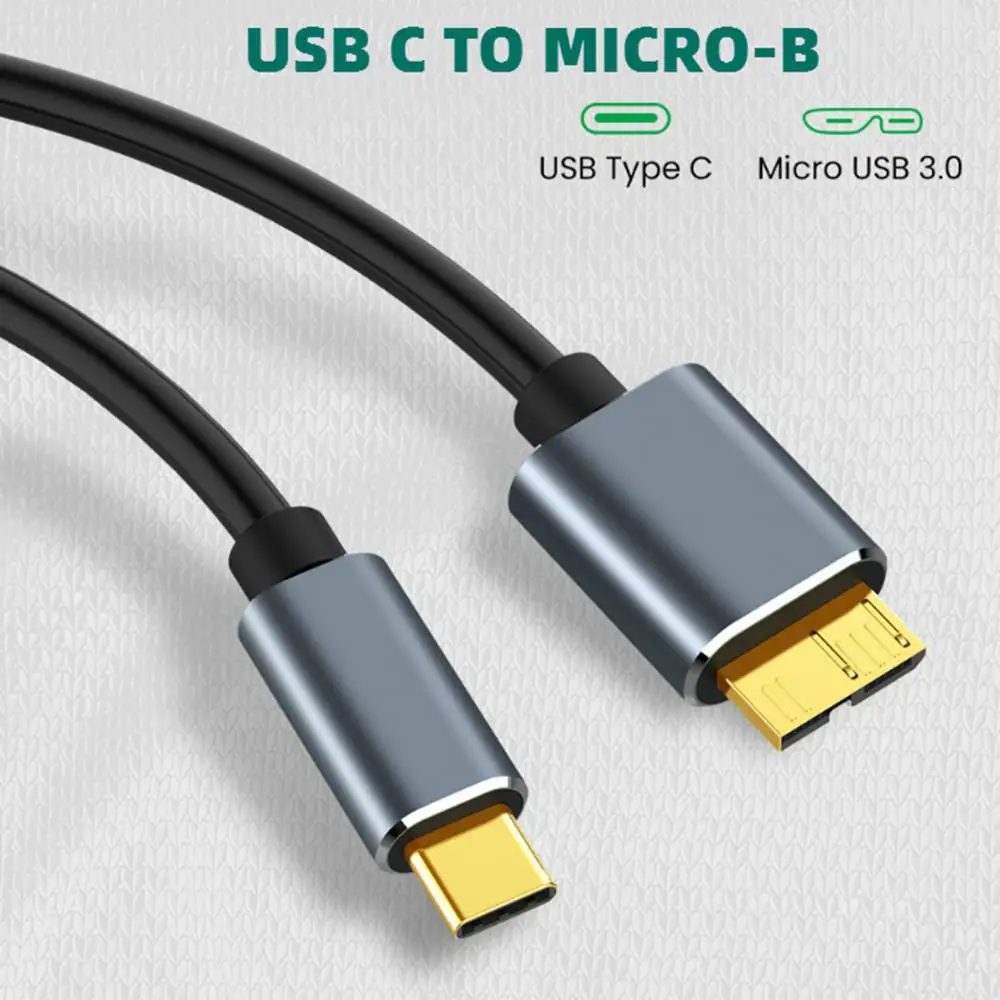 50/100/150cm Hard Disk Cable USB 3.1 Type-c to USB 3.0 Micro-USB 5Gbps Hard Drive External Cable for PC