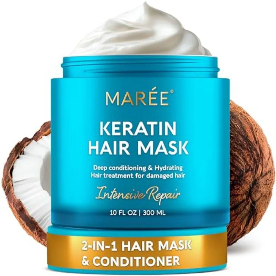 Deep Conditioning Hair Mask for Damaged Hair Treatment Keratin Hair Care for Hydrating Growth Repair Moisturizing Dry Curly Col