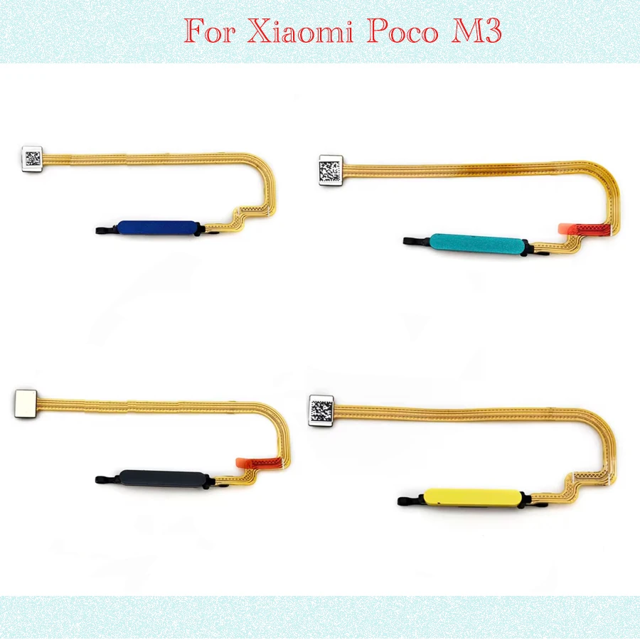 New Fingerprint Scanner For Xiaomi Poco M3 Home Button Fingerprint Menu Return Key Sensor Flex Cable