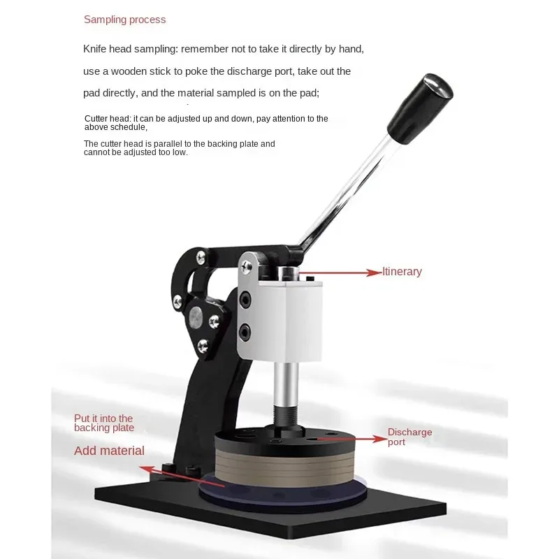 NEW 100CM2 Hand-pressed Circular Sampler Manual Diameter 112MM Circular Sampling Knife Film Paper Cloth Sampling Cutting Machine