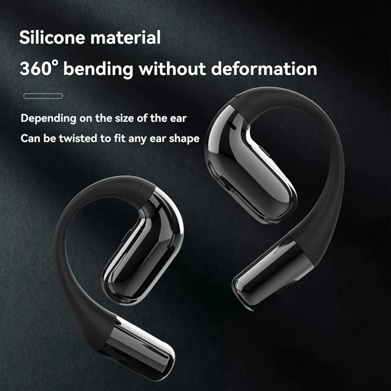 Open Bluetooth Headphones Wireless Earbuds Waterproof Earphones With Ambient Sensing Microphone For Exercise Driving