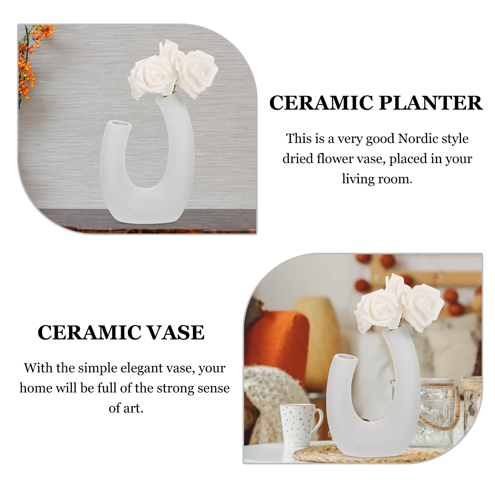 

Ceramic Planter Flower Vase Ceramic Vase Ceramic Flower Pot Solid Color Flowerpot