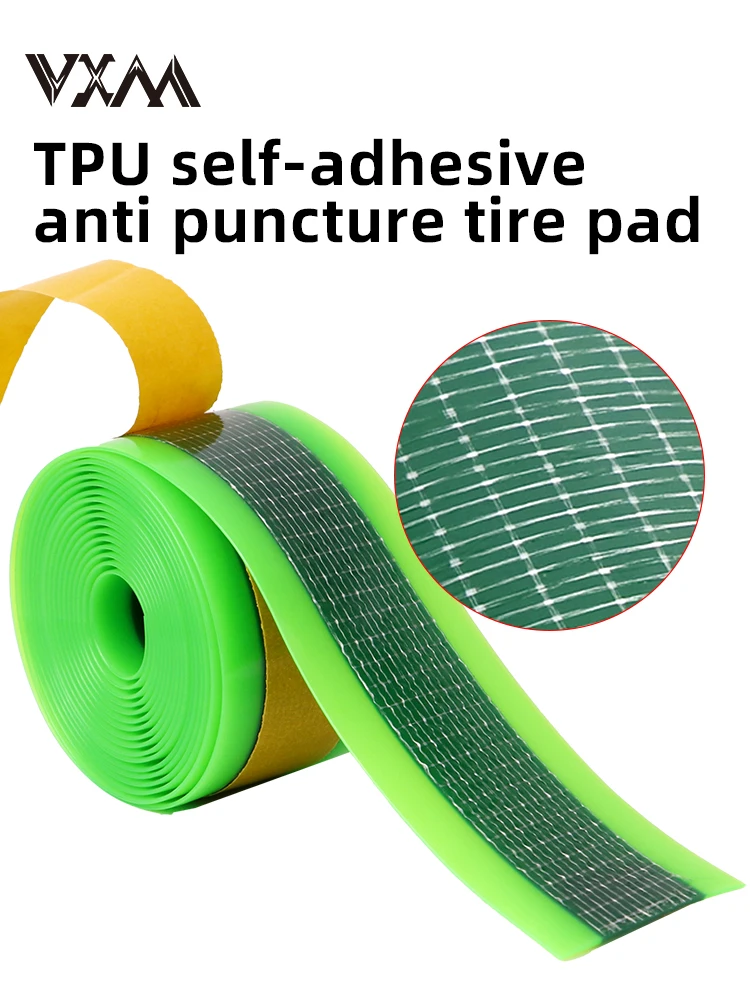 AliExpress VXM Self-Adhesive TPU Glass Fiber Filament Bicycle Inner Tube Anti Puncture Tire Pad 1pcs Anti-Puncture Guard Road Bicycle Part