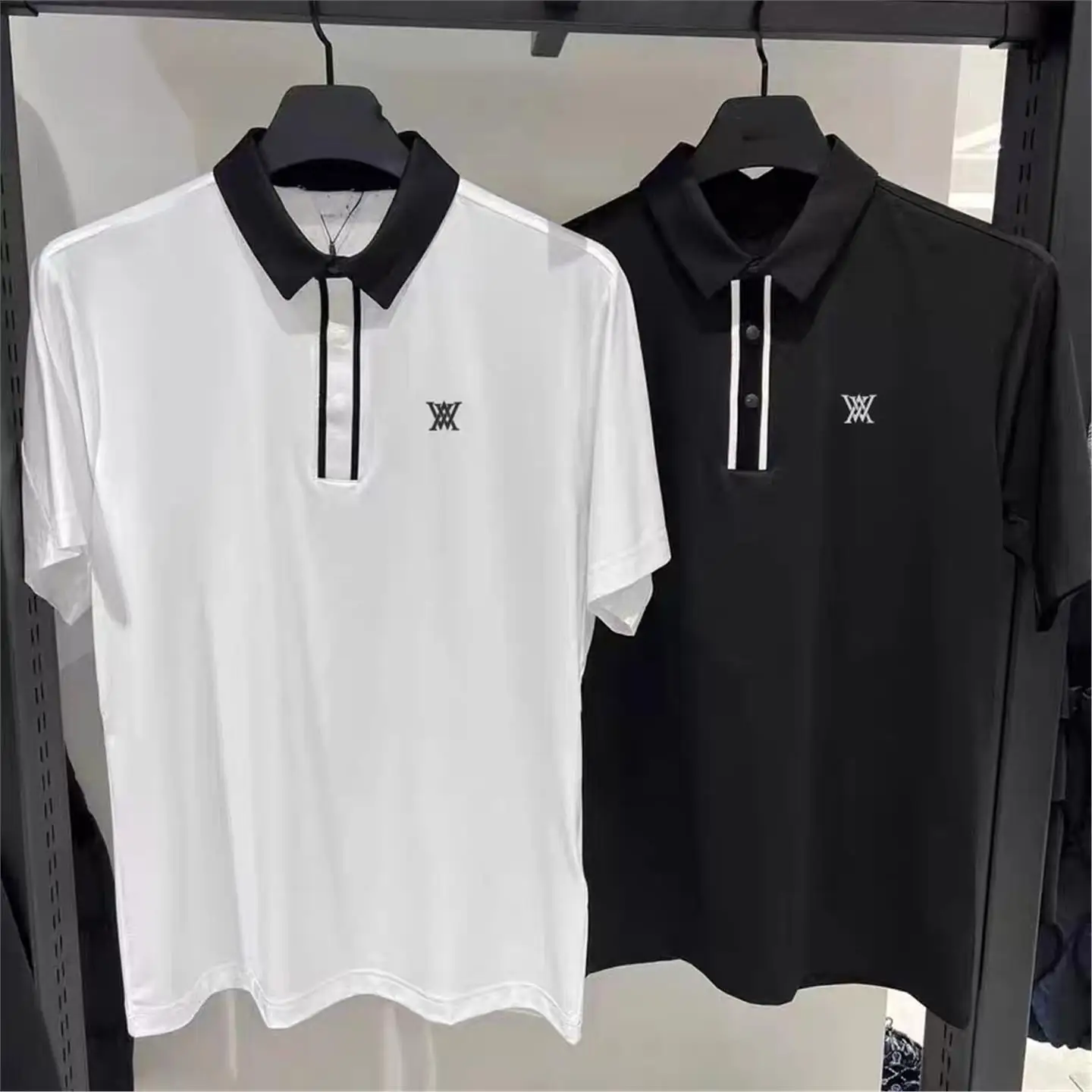 

Golf 2025 Summer Men's Golf Moisture-Wicking Polo Shirt Quick-Dry Breathable Short-Sleeve T-Shirt