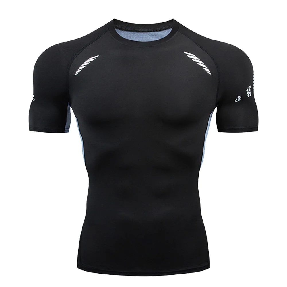 Men Comppress T shirt MMA Rashguard Boxing Mens Short Sleeve Jerseys Gym Fitness Training Sport Jiu Jitsu T shirts Men