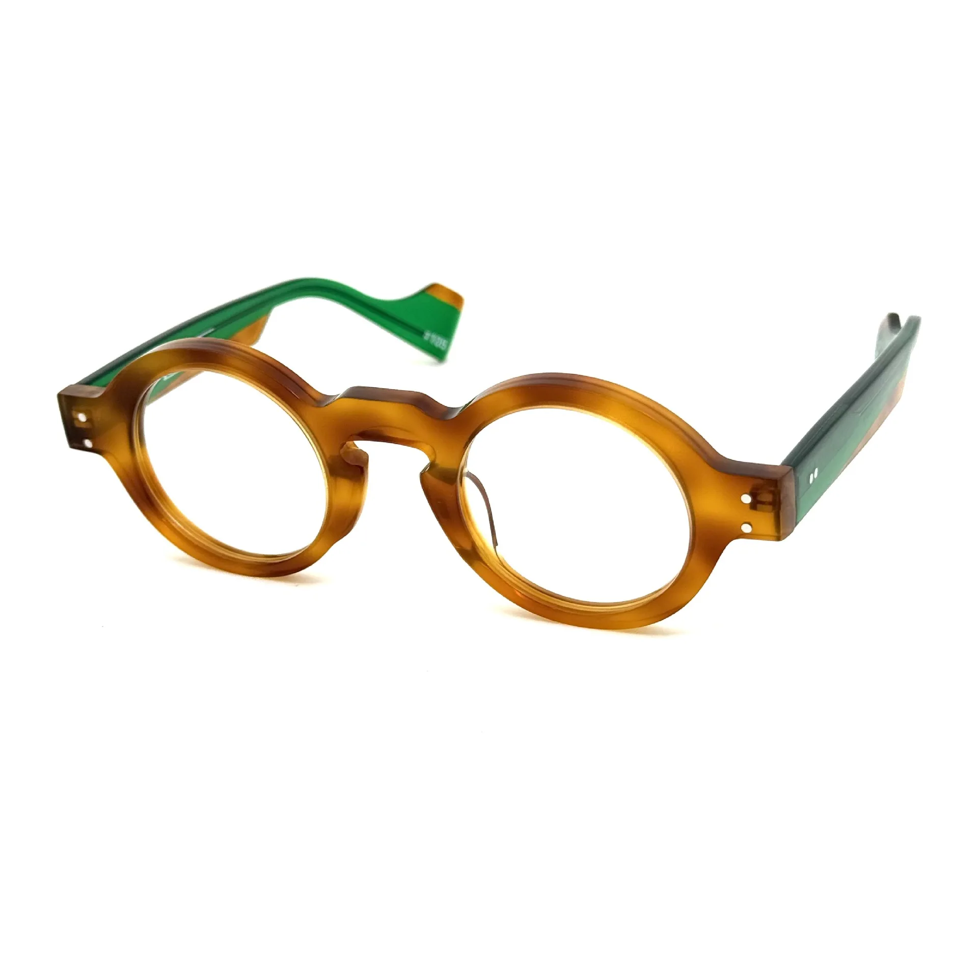 Belight البصرية خمر شكل دائري اليدوية خلات الرجعية خمر النظارات وصفة طبية عدسة العاطفة ولدت إيطاليا