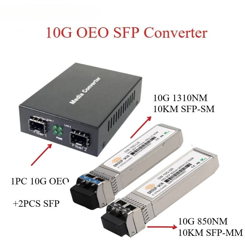 

Преобразователь 10G OEO FiberMedia SFP+ в SFP+, повторитель 10Gbase-SR в 10Gbase-LR/ER/ZR, слот 2SFP, 300 м ~ 100 км