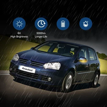 2ks sekvenčních LED blinkrů do bočních zrcátek pro VW Golf 5 EOS GTI Jetta MK5 Passat B5.5 B6 R36 Sharan Škoda 6 nejlepší prodej Směrové světlo pro VW Jetta MK5 - №6